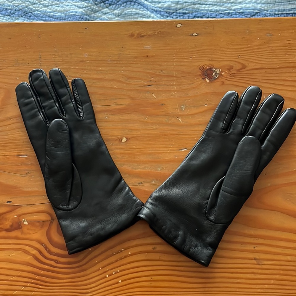 Black Leather Driving Gloves